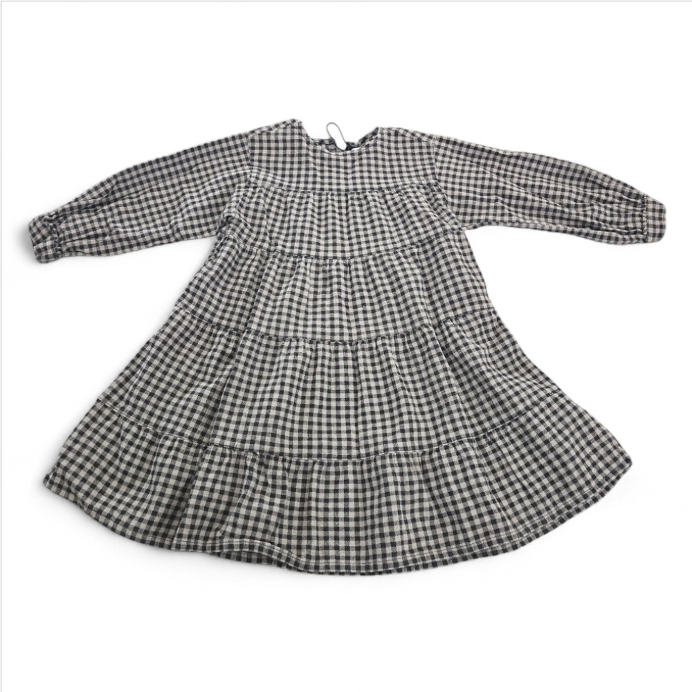 Zara Black and White Checkered Dress Size 6, Like New
